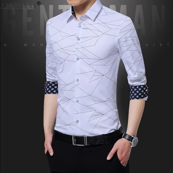 New Arrival Men Long-sleeved Shirt Male Business Work Shirt Male Clothes Men Slim Fit Dress Shirts Top Printed Casual Shirt
New Arrival Men Long-sleeved Shirt Male Business Work Shirt Male Clothes Men Slim Fit Dress Shirts Top Printed Casual Shirt