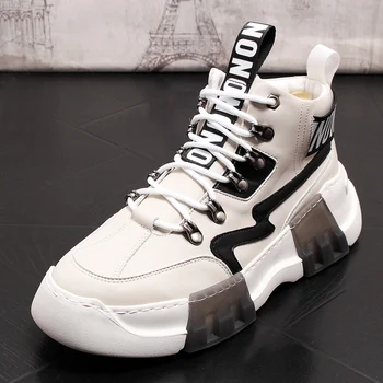 New Handmade Ankle Boots for Young Men Leather Fashion Boots Super Quality Men Brand Designer Shoes Thick-soled casual shoes
New Handmade Ankle Boots for Young Men Leather Fashion Boots Super Quality Men Brand Designer Shoes Thick-soled casual shoes