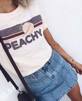 PUDO-JBH Peachy Letters Print Summer Fashion Women Vintage Cute Harajuku Casaul Loose T-Shirt Funny T Shirt for Lady Girl Top
PUDO-JBH Peachy Letters Print Summer Fashion Women Vintage Cute Harajuku Casaul Loose T-Shirt Funny T Shirt for Lady Girl Top