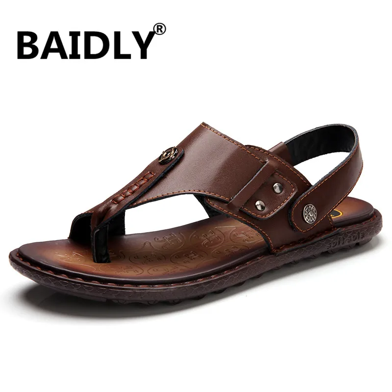 New Classic Leather Sandals Casual Men Soft Sandals Comfortable Roman Men Shoes Summer Outdoor Beach Sandals
New Classic Leather Sandals Casual Men Soft Sandals Comfortable Roman Men Shoes Summer Outdoor Beach Sandals