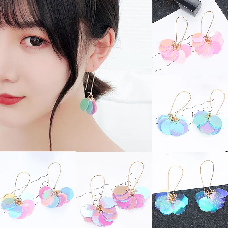 Sale Korean personality mermaid sequin earrings For Women fashion earrings female Party
Sale Korean personality mermaid sequin earrings For Women fashion earrings female Party