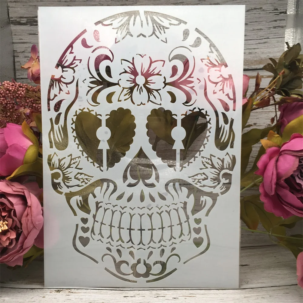 A4 29cm Skull Heart Eyes DIY Layering Stencils Wall Painting Scrapbook Coloring Embossing Album Decorative Paper Card Template
A4 29cm Skull Heart Eyes DIY Layering Stencils Wall Painting Scrapbook Coloring Embossing Album Decorative Paper Card Template
