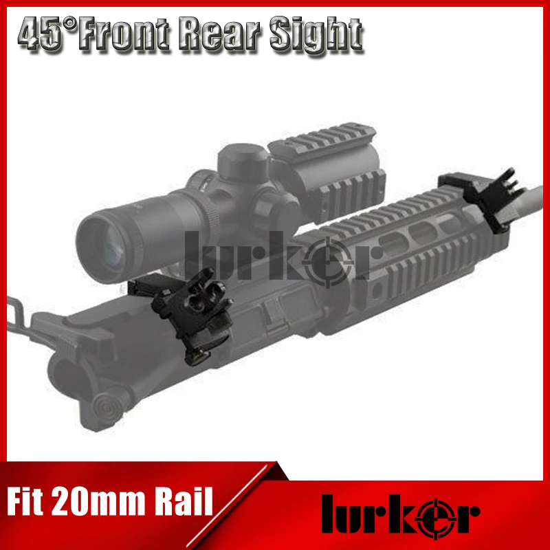 Hunting Tactical AR15 Airsoft Front and Rear flip up 45 Offset Degree Rapid Transition Backup Iron Sight Fit 20mm Picatinny rail
Hunting Tactical AR15 Airsoft Front and Rear flip up 45 Offset Degree Rapid Transition Backup Iron Sight Fit 20mm Picatinny rail
