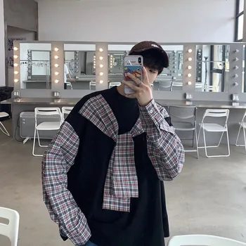 2019 Autumn New High-quality Couple Models Loose Fake Two-piece Lattice Color Long-sleeved Trend Street Harajuku Casual Pullover
2019 Autumn New High-quality Couple Models Loose Fake Two-piece Lattice Color Long-sleeved Trend Street Harajuku Casual Pullover