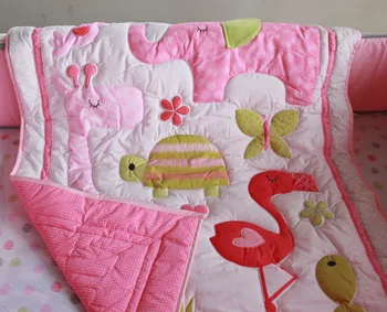 Pink Sarafi Animals Polka Dots baby Girl Crib Nursery bedding set Cot kit set Applique 3D Quilt Bumpers Sheet Skirt Blanket
Pink Sarafi Animals Polka Dots baby Girl Crib Nursery bedding set Cot kit set Applique 3D Quilt Bumpers Sheet Skirt Blanket