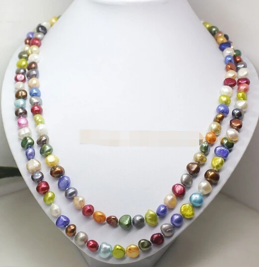ddh003806 46" multi mix color real baroque pearl long Strands necklace fashion
ddh003806 46" multi mix color real baroque pearl long Strands necklace fashion