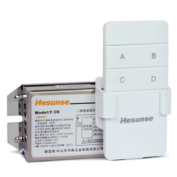 Y-C6 AC 220V Two Ways 2CH 315mhz 10A Digital Wireless Remote Control Switch with Remote Control For Lights Through Walls
Y-C6 AC 220V Two Ways 2CH 315mhz 10A Digital Wireless Remote Control Switch with Remote Control For Lights Through Walls
