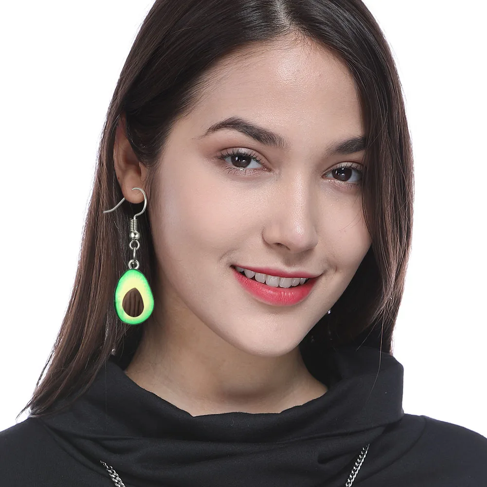 Statement Jewelry Cartoon Fruit Piercing For Women Girl Green Color Cute Avocado Drop Earring Pendant Earring
Statement Jewelry Cartoon Fruit Piercing For Women Girl Green Color Cute Avocado Drop Earring Pendant Earring