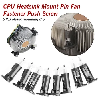 

5Pairs Plastic Mounting Clip for Intel 4 Way CPU Coolers 1155 775 CPU Heatsink Mount Pin Plastic Push Screw Cooler Fan Fastener
