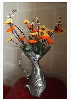 European style retro Peacock shape metal decorative vase flower vase for home decoration accessorie HP001 
European style retro Peacock shape metal decorative vase flower vase for home decoration accessorie HP001