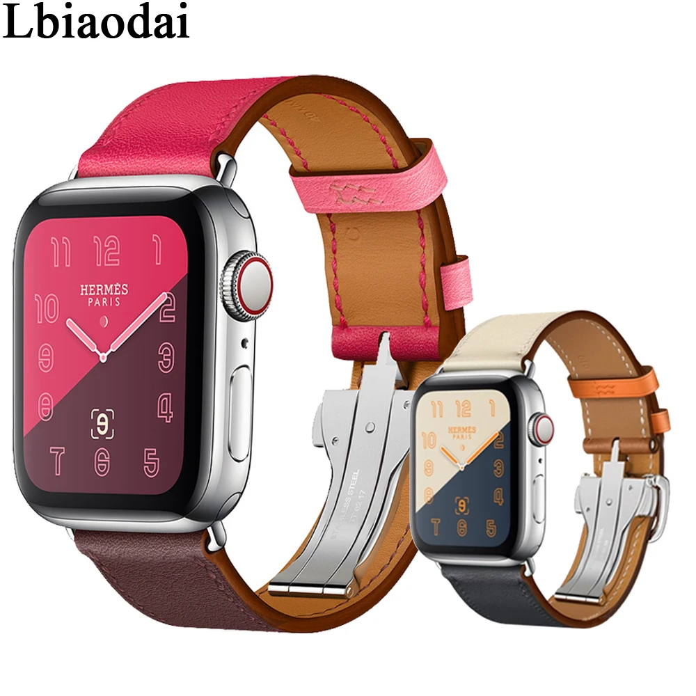 Deployment Buckle watchband For Apple watch bands 42mm Leather strap iwatch seres 4/3/2/1 44mm 40mm 38mm wrist Bracelet Colck
Deployment Buckle watchband For Apple watch bands 42mm Leather strap iwatch seres 4/3/2/1 44mm 40mm 38mm wrist Bracelet Colck