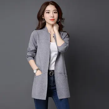 Fashion Long Shawl Cardigan Jacket Women Jumper Plus Size Knitted Sweater Coat Chaqueta Mujer Women Tops Cardigan Sweaters C4571
Fashion Long Shawl Cardigan Jacket Women Jumper Plus Size Knitted Sweater Coat Chaqueta Mujer Women Tops Cardigan Sweaters C4571