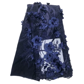 2018 French Lace Fabric Navy blue Wedding High Quality African Tulle Lace Fabric 5Yard 3D Flowers Embroidered Tulle Lace fabric
2018 French Lace Fabric Navy blue Wedding High Quality African Tulle Lace Fabric 5Yard 3D Flowers Embroidered Tulle Lace fabric