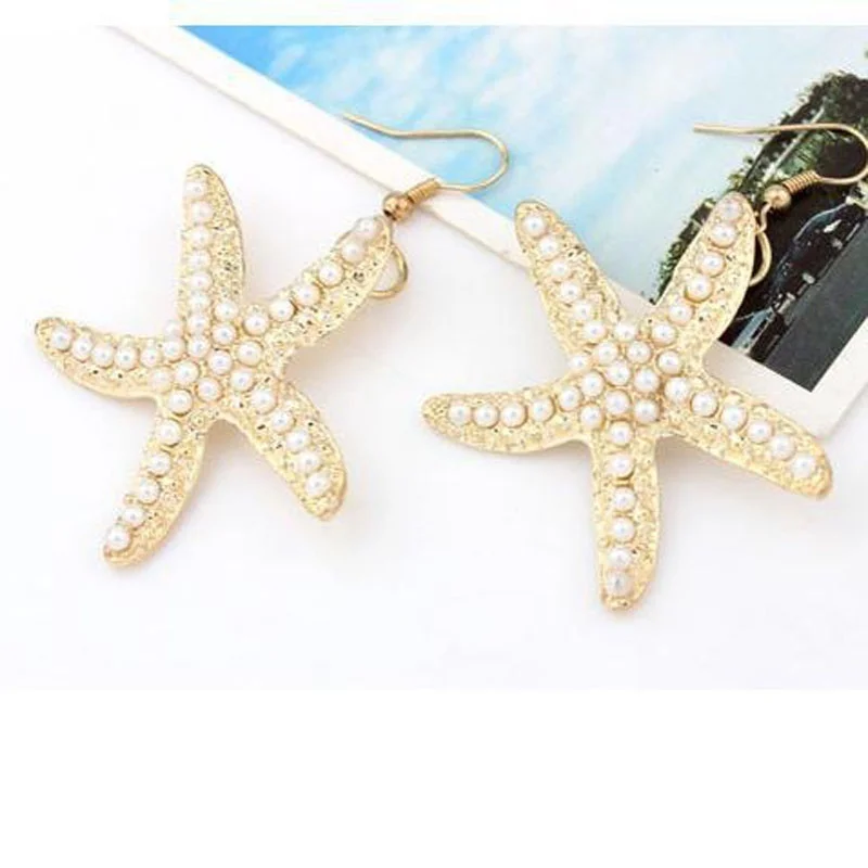 2019 Popular Sea Star Earrings For Women Summer Style Shining Pearl Dangle Earring Trendy Statement Fashion Jewelry
2019 Popular Sea Star Earrings For Women Summer Style Shining Pearl Dangle Earring Trendy Statement Fashion Jewelry