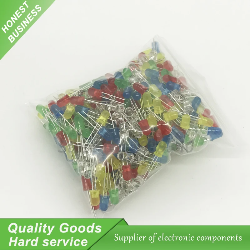 500Pcs each 100pcs 3MM LED Diode Kit Mixed Color Red Green Yellow Blue White light-emitting diode Luminescent tube
500Pcs each 100pcs 3MM LED Diode Kit Mixed Color Red Green Yellow Blue White light-emitting diode Luminescent tube
