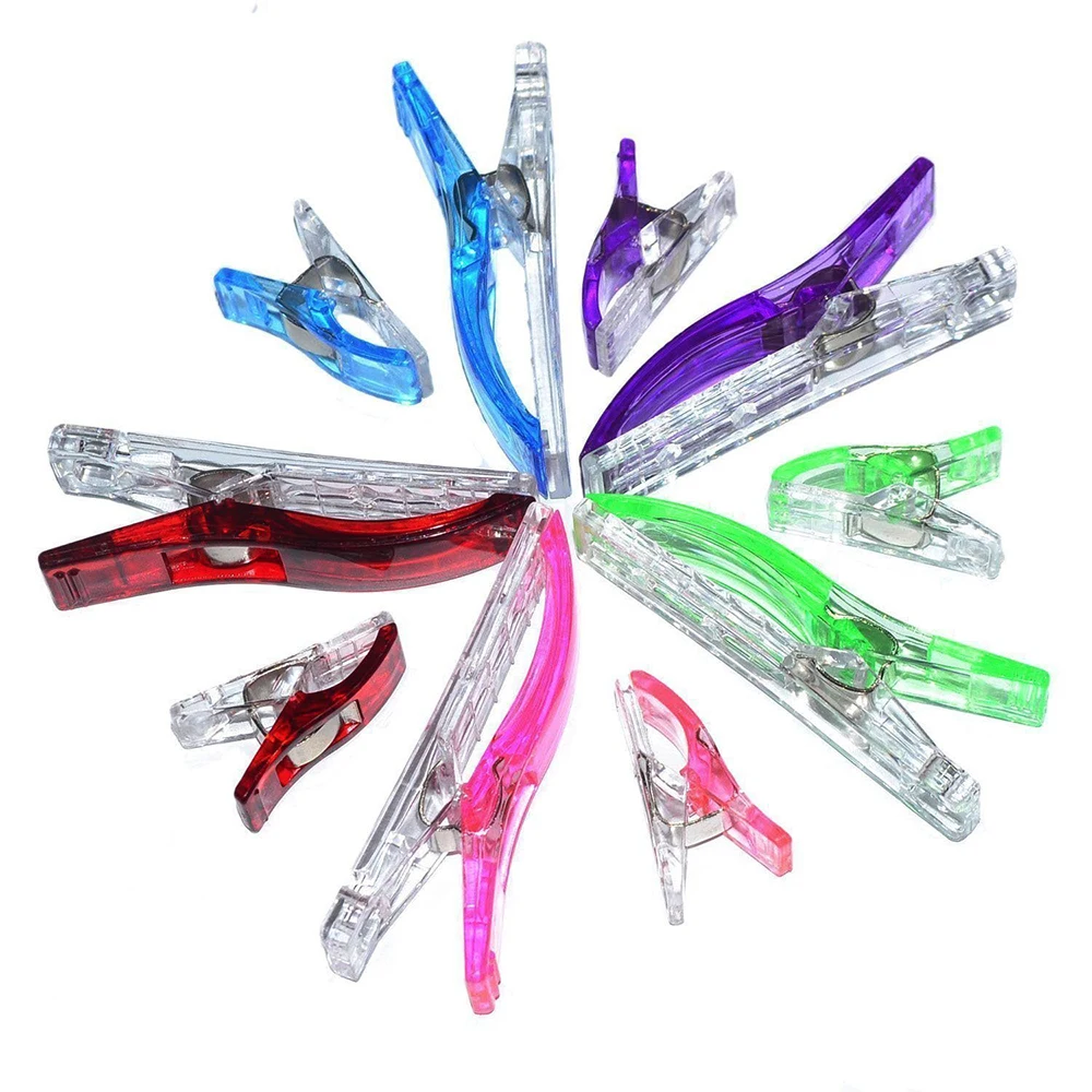 100Pcs Cloth Sewing Clips Plastic Quilt Tools Patchwork Accessory Fabric Craft Crochet with Box Binding Household Edge Clamps
100Pcs Cloth Sewing Clips Plastic Quilt Tools Patchwork Accessory Fabric Craft Crochet with Box Binding Household Edge Clamps