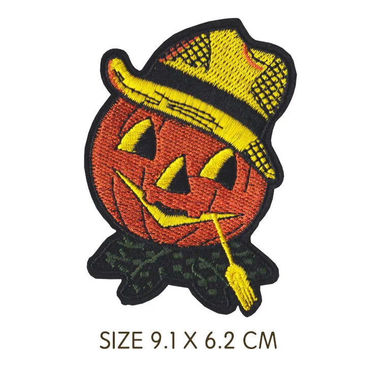 1PCS Cartoon Halloween Witch Owl Punk stlye skull Black heart Patches Badges T-shirt coat Clothing Accessories wholesale | Дом и сад