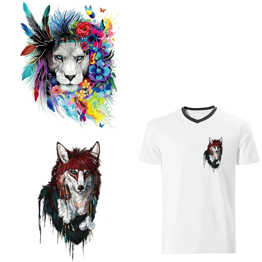 Lion and Wolf Iron on Patches for Clothing Heat Transfer Thermal Stickers DIY Decoration Appliqued for T-shirts Washable Patch
Lion and Wolf Iron on Patches for Clothing Heat Transfer Thermal Stickers DIY Decoration Appliqued for T-shirts Washable Patch