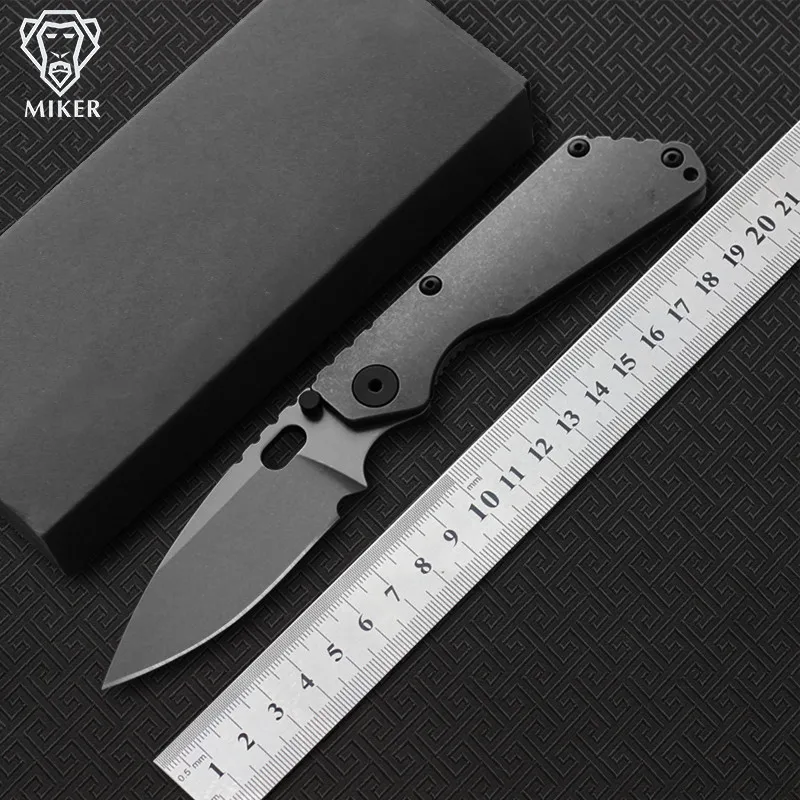 MIKER SMG Folding Knife D2 blade Titanium Nudist/Pits/CF handle Copper washer kitchen outdoors hunting utility Knives EDC Tools
MIKER SMG Folding Knife D2 blade Titanium Nudist/Pits/CF handle Copper washer kitchen outdoors hunting utility Knives EDC Tools