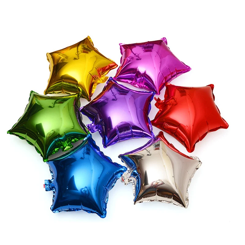 

5pcs/lot Foil Balloons 10inch Helium Balloon star Wedding Large aluminum Inflatable gifts Birthday baloon Party Decoration Ball