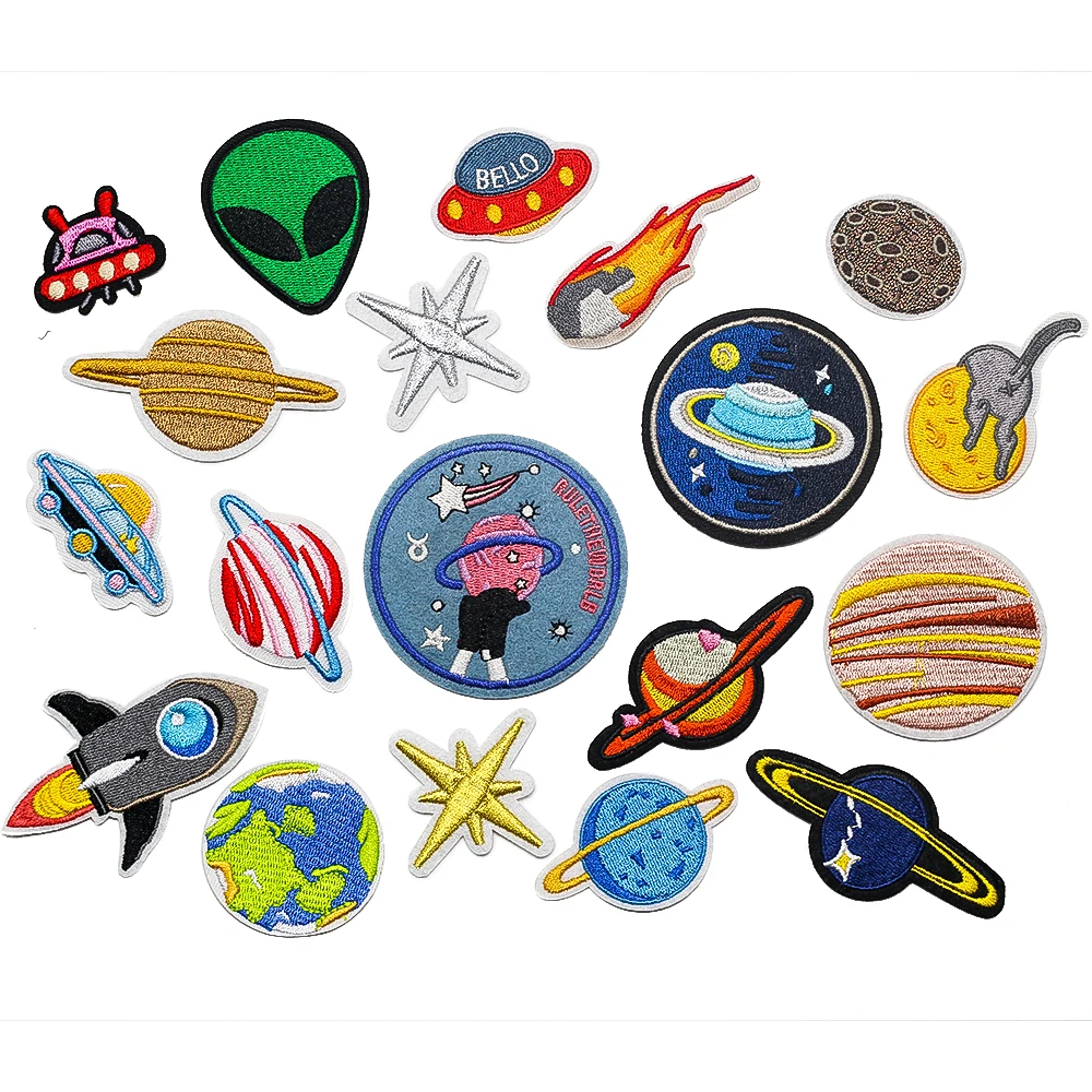 Universe Space Astronaut Patches Planet Shaped Sticker Badges For Clothing Stripe On Clothes Cute DIY Sequin Applique Badge
Universe Space Astronaut Patches Planet Shaped Sticker Badges For Clothing Stripe On Clothes Cute DIY Sequin Applique Badge