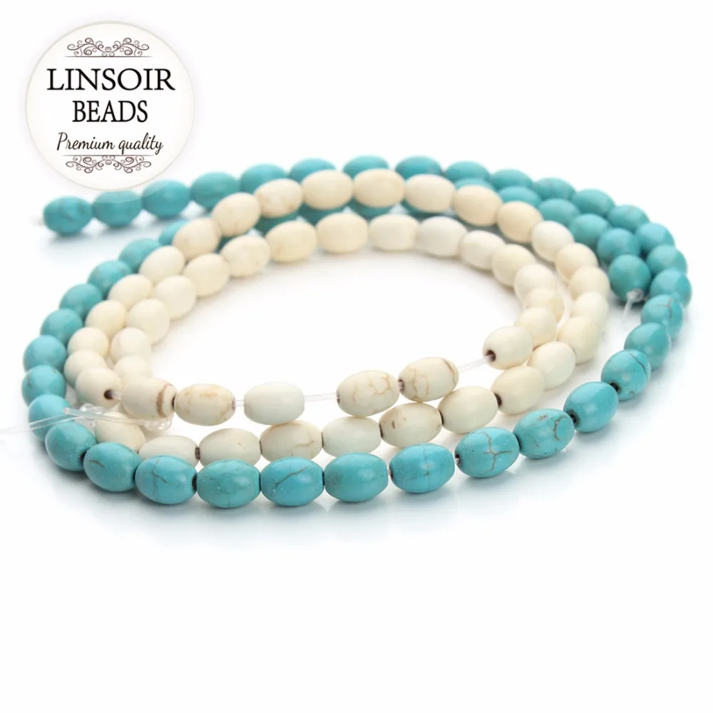 LINSOIR 47pcs/pack Dia 6m Oval Blue White Turquoises Beads Loose Natural Stone Spacer Beads DIY Jewelry Making Bracelet Craft
LINSOIR 47pcs/pack Dia 6m Oval Blue White Turquoises Beads Loose Natural Stone Spacer Beads DIY Jewelry Making Bracelet Craft