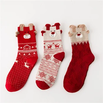 Hot Autumn winter Cotton Cute New Girls Tube Socks Red Blue Women's Socks Warm Popular Christmas Gift Wholesale
Hot Autumn winter Cotton Cute New Girls Tube Socks Red Blue Women's Socks Warm Popular Christmas Gift Wholesale