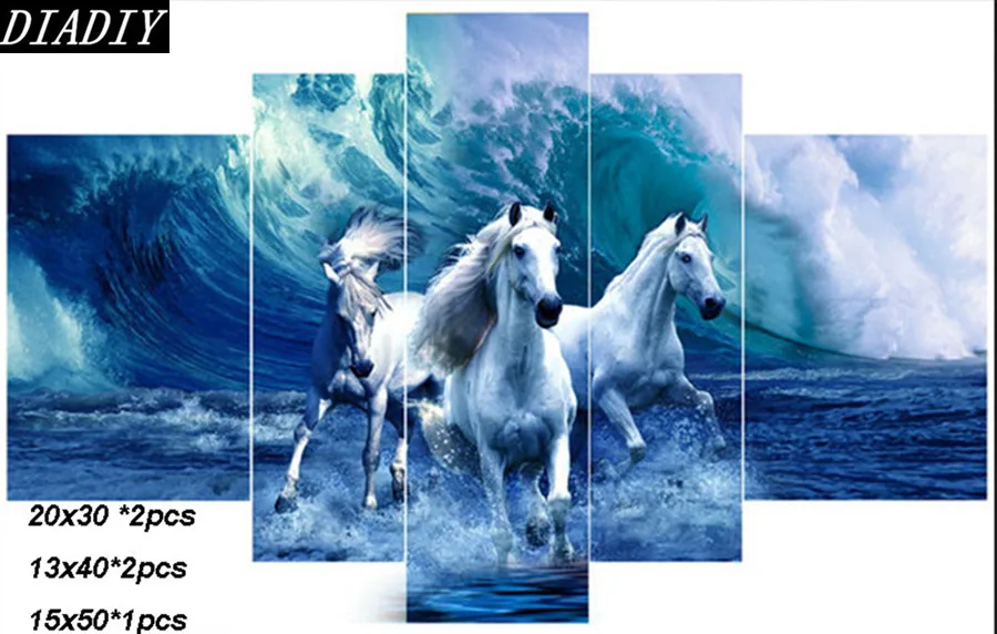 5pcs Running Horse 5D Diy Diamond Painting Mosaic Rhinestone Pasted Embroidery Cross Stitch Kits Home Needlework home decor
5pcs Running Horse 5D Diy Diamond Painting Mosaic Rhinestone Pasted Embroidery Cross Stitch Kits Home Needlework home decor