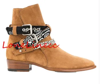 Metal Chain Buckle Strap Men Chelsea Boots Round Toe Slip-on Outdoor Working Suede High Quality Man Ankle Bota Shoes Low Heels
Metal Chain Buckle Strap Men Chelsea Boots Round Toe Slip-on Outdoor Working Suede High Quality Man Ankle Bota Shoes Low Heels