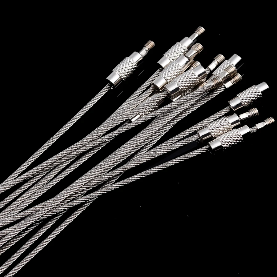 EDC Camping Equipment High Quality Metal 114mm Wire Circle Keychain Stianless Steel Rope Cable Key Ring Outdoor Accessory J011
EDC Camping Equipment High Quality Metal 114mm Wire Circle Keychain Stianless Steel Rope Cable Key Ring Outdoor Accessory J011