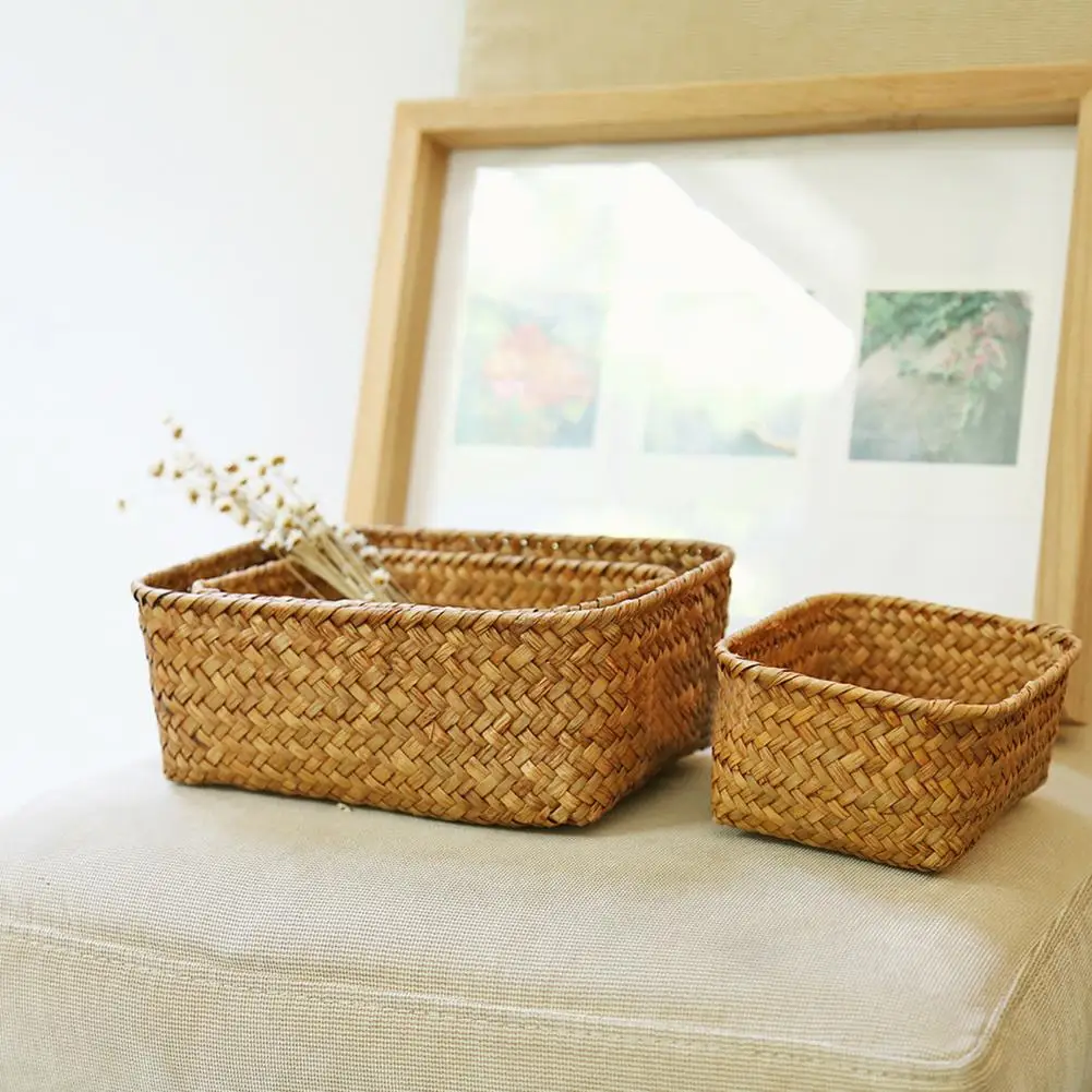 Handmade Straw Dried Flower Fruit Pot Basket Rattan Box Candy Earphone Organizer Hot
Handmade Straw Dried Flower Fruit Pot Basket Rattan Box Candy Earphone Organizer Hot