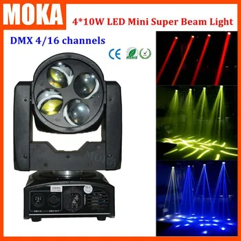 Mini 4*10W Super Beam movinghead Light led DMX 4/16 CHS zoom wash White Color Leds stage light Rotate 3 Color Wheel
Mini 4*10W Super Beam movinghead Light led DMX 4/16 CHS zoom wash White Color Leds stage light Rotate 3 Color Wheel