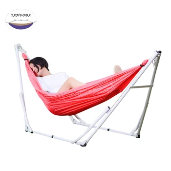 Elastic Cloth Hammock with Iron Frame Indoor Outdoor Net Bed Camping Folding Swing Bracket Hammock
Elastic Cloth Hammock with Iron Frame Indoor Outdoor Net Bed Camping Folding Swing Bracket Hammock