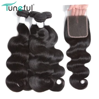 Body Wave Hair 4 Bundles With Closure Tuneful 100% Human Hair Non Remy Weft Weave Brazilian Hair Weave Bundles With Closure
Body Wave Hair 4 Bundles With Closure Tuneful 100% Human Hair Non Remy Weft Weave Brazilian Hair Weave Bundles With Closure