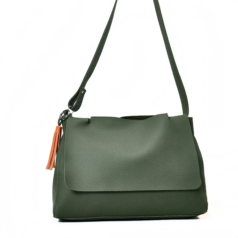 Women Shoulder High Quality Solid Crossbody Bag Female PU Leather WomenLarge Capacity Messenger Simple Style Tassel Handbag
Women Shoulder High Quality Solid Crossbody Bag Female PU Leather WomenLarge Capacity Messenger Simple Style Tassel Handbag
