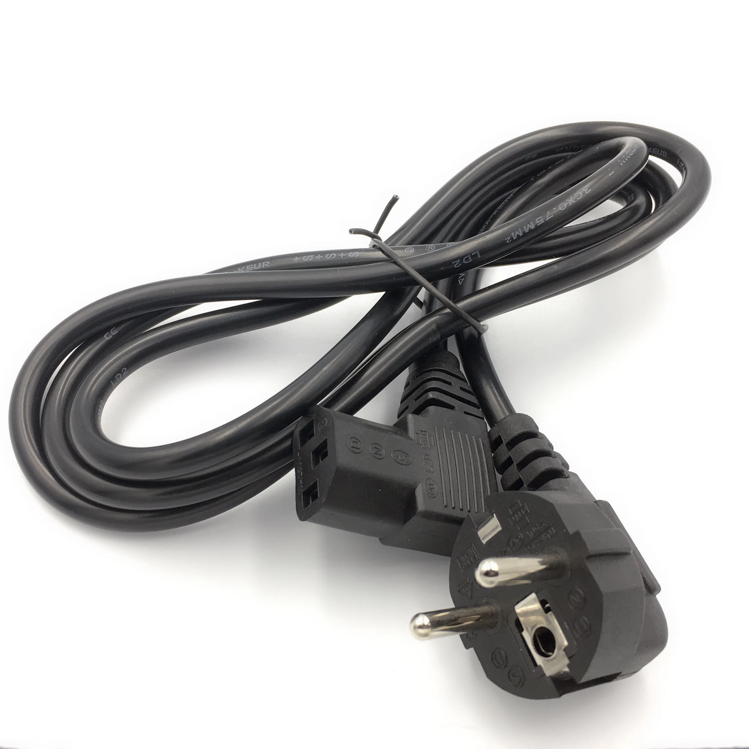1.5M/5FT C13 IEC Kettle 90 right angle Degree to European 2 pin Round AC EU Plug Power Cable Lead Cord PC 150CM
1.5M/5FT C13 IEC Kettle 90 right angle Degree to European 2 pin Round AC EU Plug Power Cable Lead Cord PC 150CM