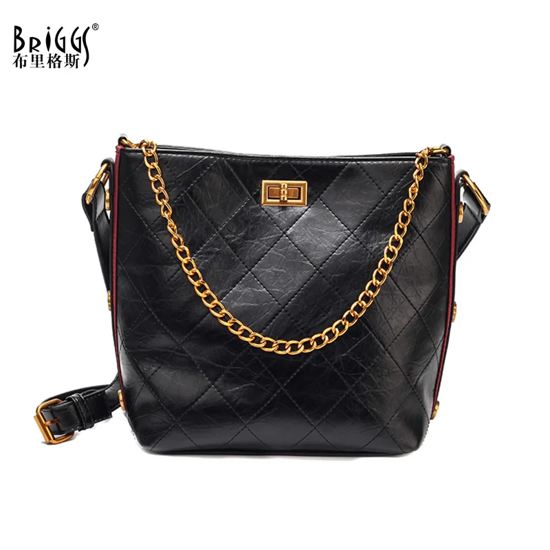 BRIGGS Fashion Plaid Women Shoulder Bag Small Chain Bucket Handbags Quality Leather Women's Totes Shopping Bag sac a main femme
BRIGGS Fashion Plaid Women Shoulder Bag Small Chain Bucket Handbags Quality Leather Women's Totes Shopping Bag sac a main femme