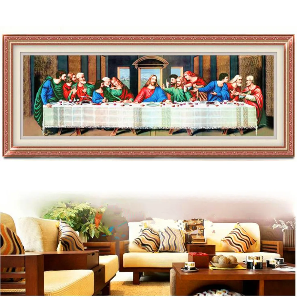 DIY Needlework Handmade Cross Stitch Kit Embroidery Printed Jesus Christ Cross-Stitching Last Supper Home Decor
DIY Needlework Handmade Cross Stitch Kit Embroidery Printed Jesus Christ Cross-Stitching Last Supper Home Decor