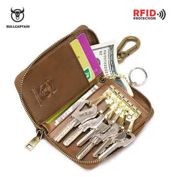 Genuine Leather Men Women Key Wallet Unisex RFID Blocking Business Key Case Fashion Card Holder Coin Purse Key Case KB474
Genuine Leather Men Women Key Wallet Unisex RFID Blocking Business Key Case Fashion Card Holder Coin Purse Key Case KB474