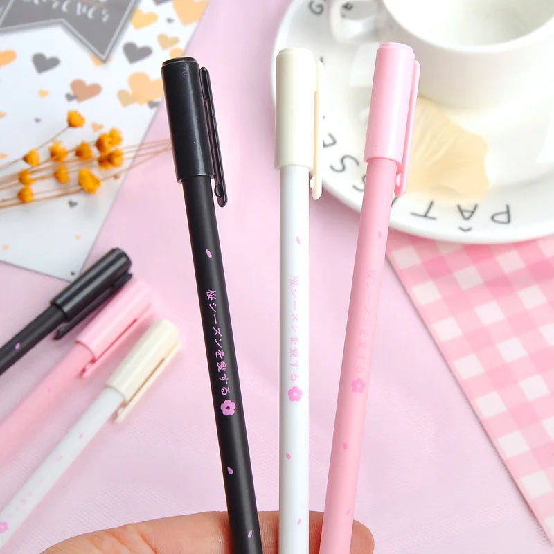 3Pcs Kawaii Sakura Gel Pen Cherry blossom black ink Signature pens Promotional Gift Stationery School & Office writing Supplies
3Pcs Kawaii Sakura Gel Pen Cherry blossom black ink Signature pens Promotional Gift Stationery School & Office writing Supplies
