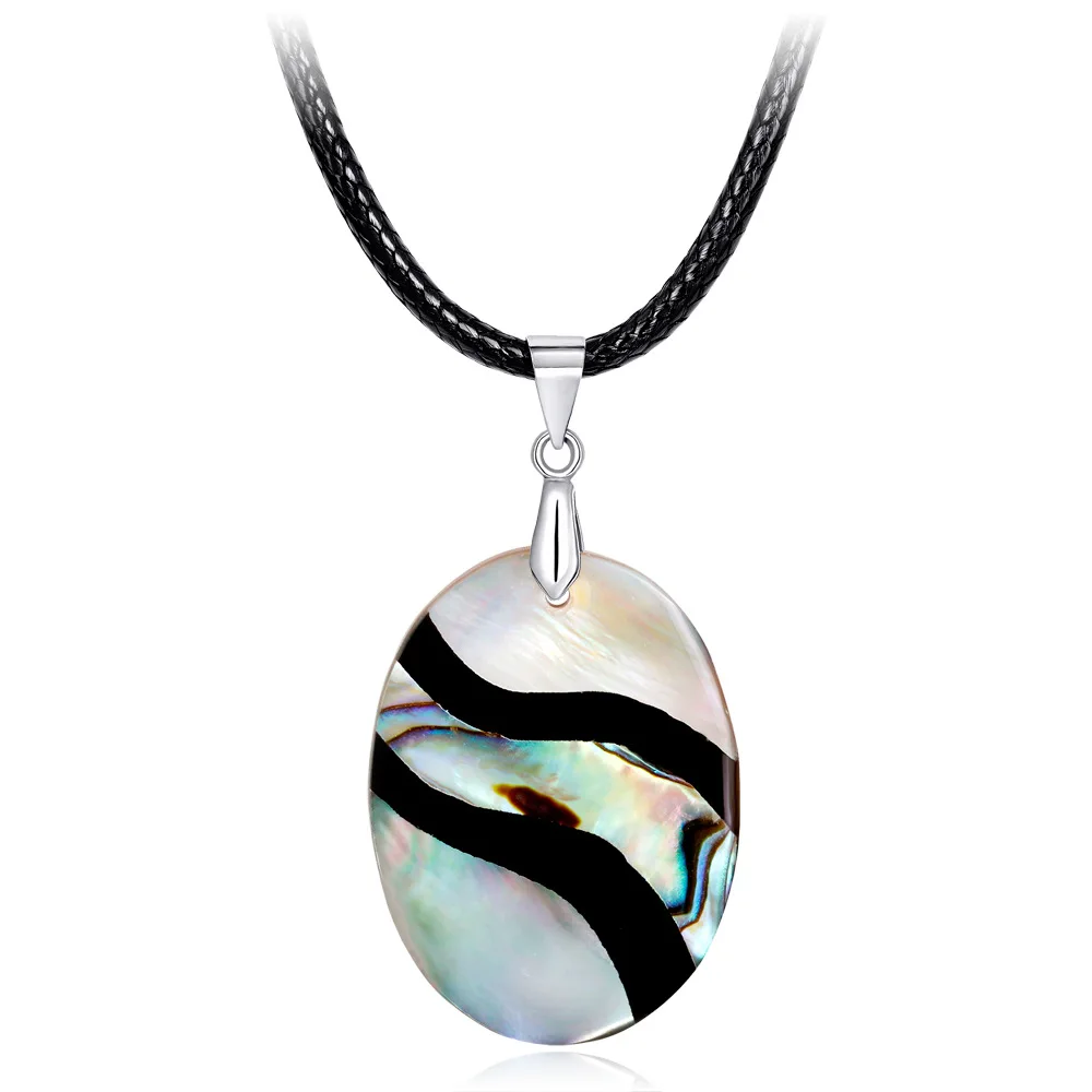 Natural Pearl Shell Necklace High Quality Abalone Shell Oval Pendant Long Necklaces Naturally Form River Pattern Wedding Jewelry
Natural Pearl Shell Necklace High Quality Abalone Shell Oval Pendant Long Necklaces Naturally Form River Pattern Wedding Jewelry