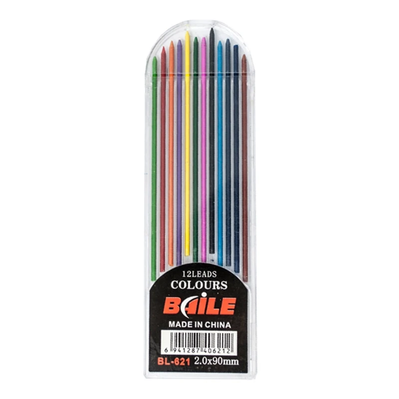 12 Pcs/pack 2B 2mm 12 Color Mechanical Pencil Lead Art Sketch Drawing Color Lead School Office Supplies
12 Pcs/pack 2B 2mm 12 Color Mechanical Pencil Lead Art Sketch Drawing Color Lead School Office Supplies