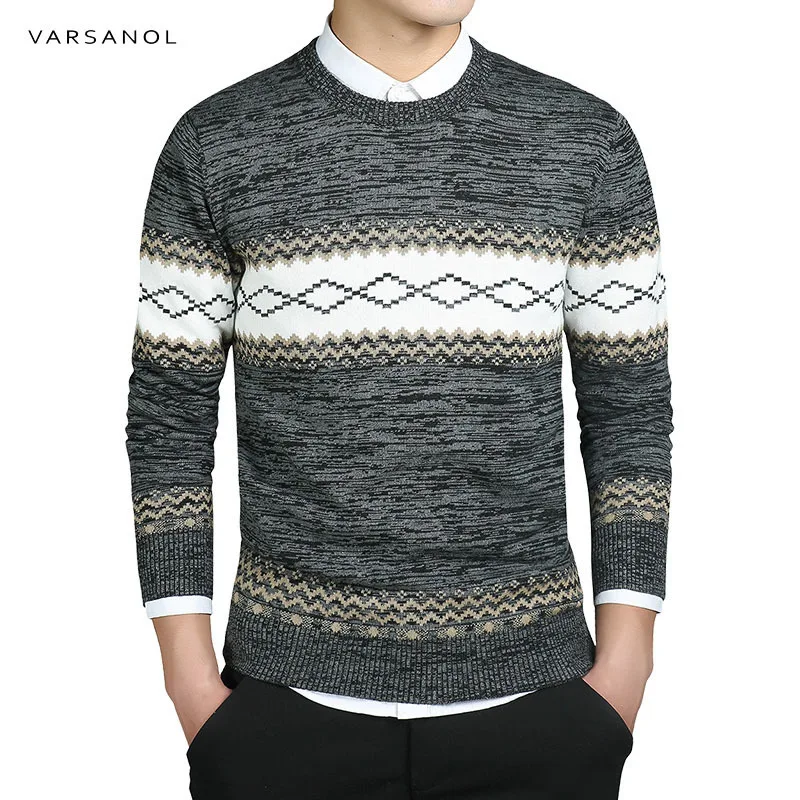 VARSANOL Black Color Mens Pullover Sweater Coat Long Sleeve O-Neck Knitted Casual Cotton Sweater Men Striped Slim Warm M-3XL Hot
VARSANOL Black Color Mens Pullover Sweater Coat Long Sleeve O-Neck Knitted Casual Cotton Sweater Men Striped Slim Warm M-3XL Hot
