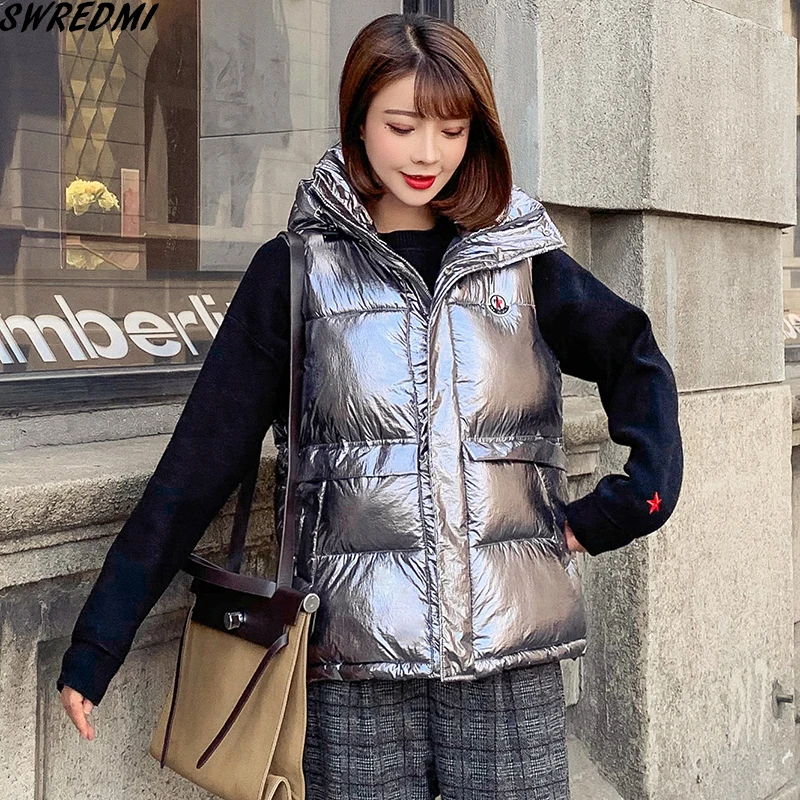 SWREDMI Bright Color Women Winter Vest Hooded Thicken Warm Cotton Vest Female Sleeveless Jacket Coat Outwear Autumn Warm Vest
SWREDMI Bright Color Women Winter Vest Hooded Thicken Warm Cotton Vest Female Sleeveless Jacket Coat Outwear Autumn Warm Vest
