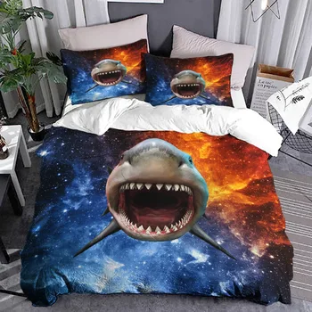 big shark Bedding Set with pillow case Duvet cover set quilt cover queen king UK Double AU Single Size 3D animal Bedclothes
big shark Bedding Set with pillow case Duvet cover set quilt cover queen king UK Double AU Single Size 3D animal Bedclothes