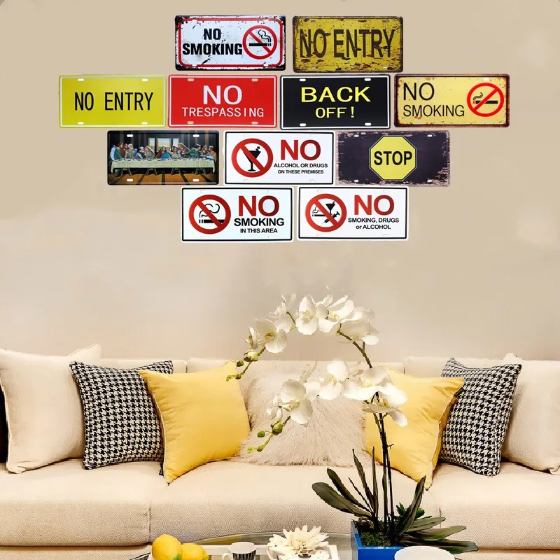 NO SMOKING CAR PLATE Vintage Tin Sign Bar pub home Wall Decor Retro Metal Art Poster
NO SMOKING CAR PLATE Vintage Tin Sign Bar pub home Wall Decor Retro Metal Art Poster