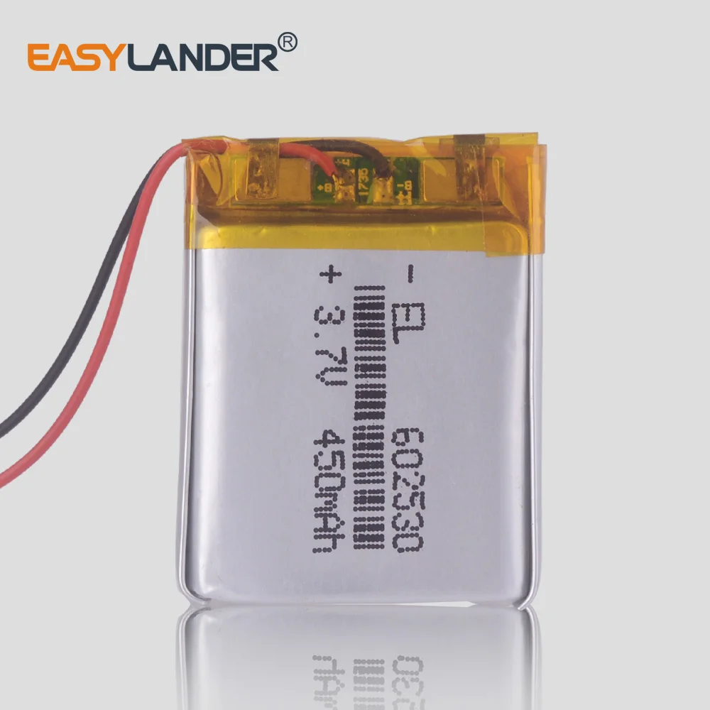 10pcs/Lot DVR video recorder car registrator Battery 3.7V 602530 450mAh Rechargeable li Polymer Li-ion
10pcs/Lot DVR video recorder car registrator Battery 3.7V 602530 450mAh Rechargeable li Polymer Li-ion