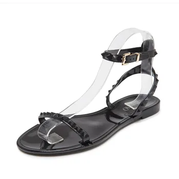 ZHENZHOU 2019 summer Europe and the United States new rivet jelly plastic sandals women's fashion open toe beach tide
ZHENZHOU 2019 summer Europe and the United States new rivet jelly plastic sandals women's fashion open toe beach tide