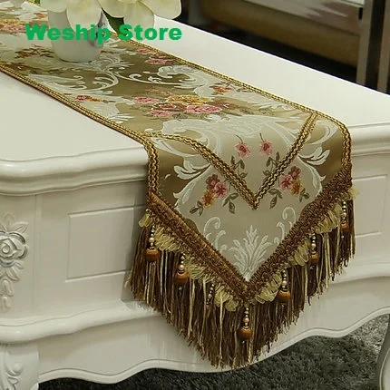 Fashion modern simple Home Amazing Emulation Silk Fabric Golden Jacquard Rural table runner Lace Luxury Table flag and Placemat
Fashion modern simple Home Amazing Emulation Silk Fabric Golden Jacquard Rural table runner Lace Luxury Table flag and Placemat