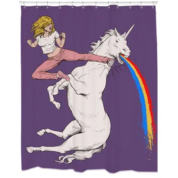 Unicorn Shower Curtain Funny Shower Curtain Puking Rainbows Unicorn Art Feminist Art Comic Book Purple Fabric Mildew Resistant
Unicorn Shower Curtain Funny Shower Curtain Puking Rainbows Unicorn Art Feminist Art Comic Book Purple Fabric Mildew Resistant